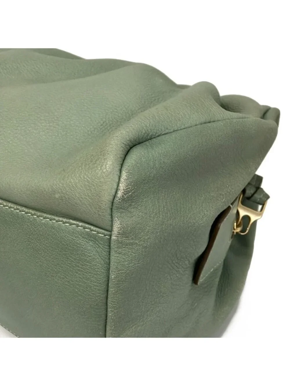 Max Mara Handbag Light Green Leather